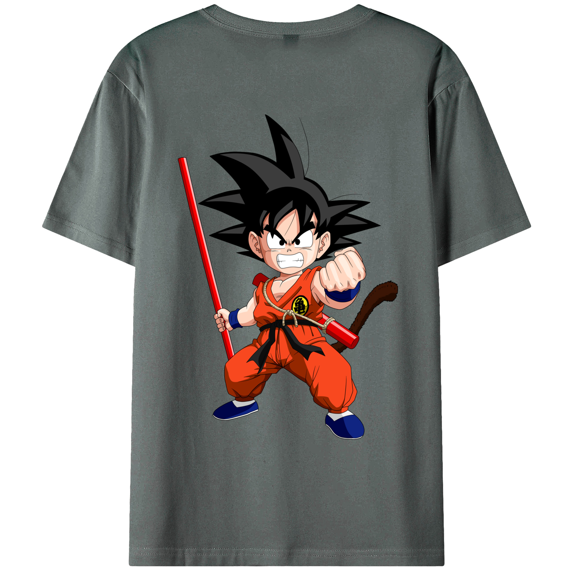 （画像用） ドラゴンボール 孫悟空（そん ごくう）Son Goku カカロット DRAGON BALL Kakarotto 綿100％ メンズ半袖Tシャツ（バックプリント） 通気性